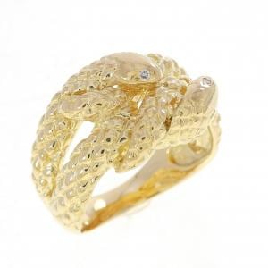 K18YG スネーク ダイヤモンド リング 0.03CT