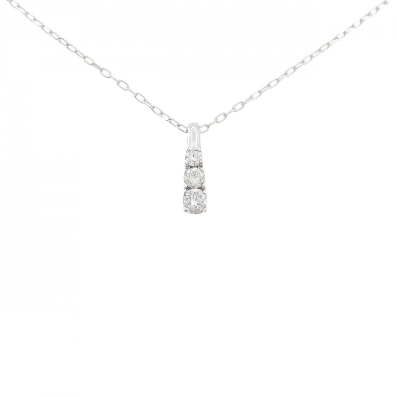K18WG ダイヤモンド ネックレス 0.20CT