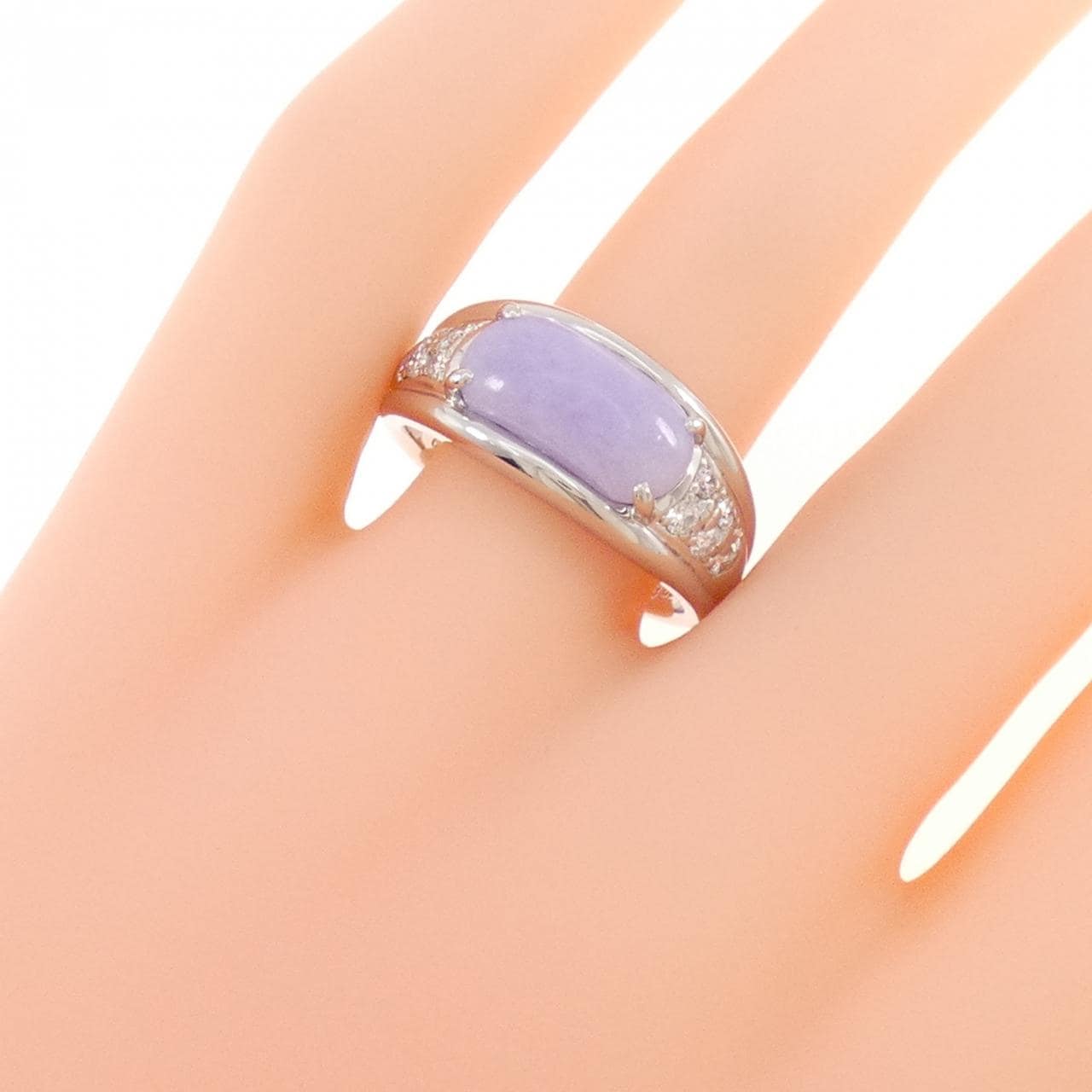 PT900薰衣草翡翠2.87CT