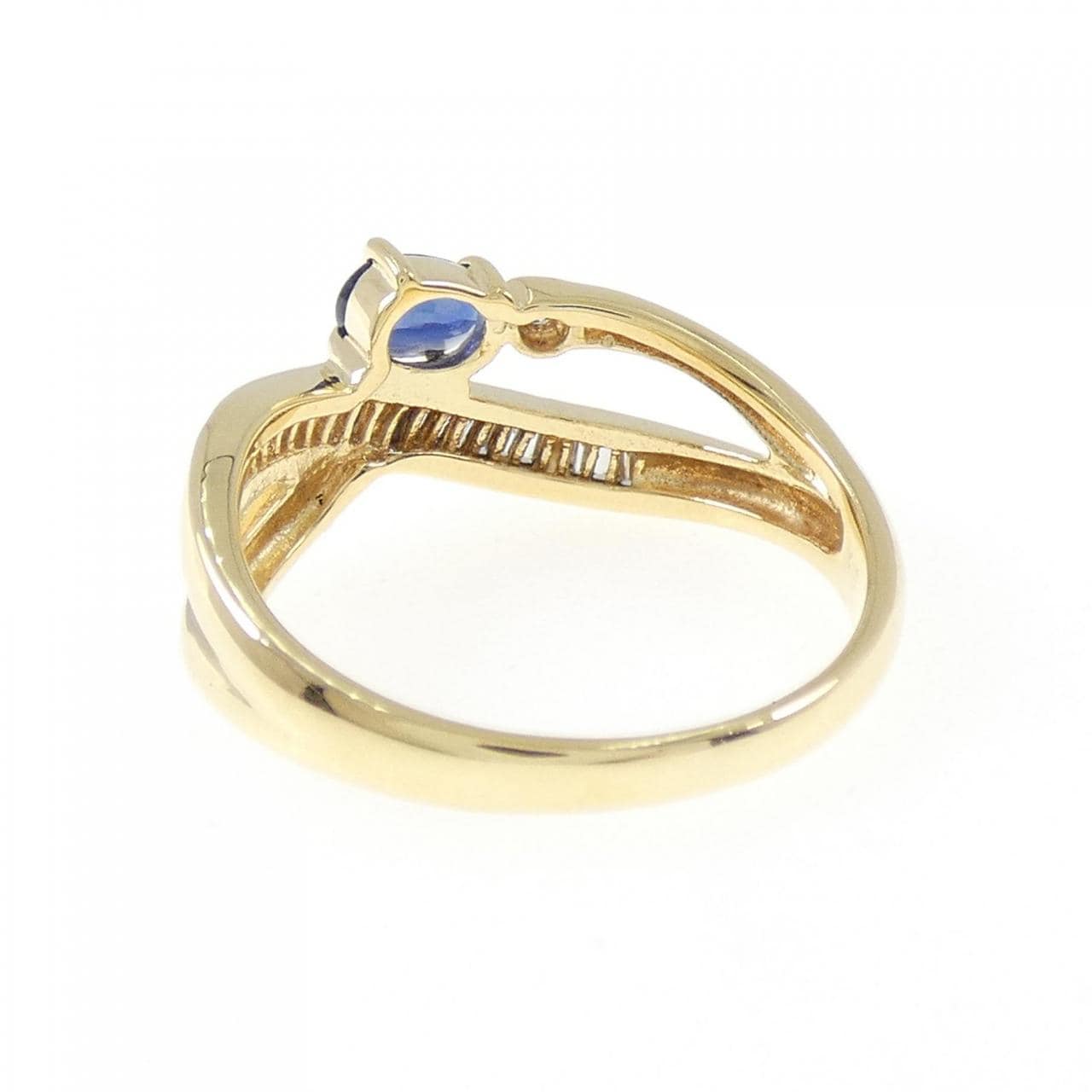 K18YG サファイヤ リング 0.40CT