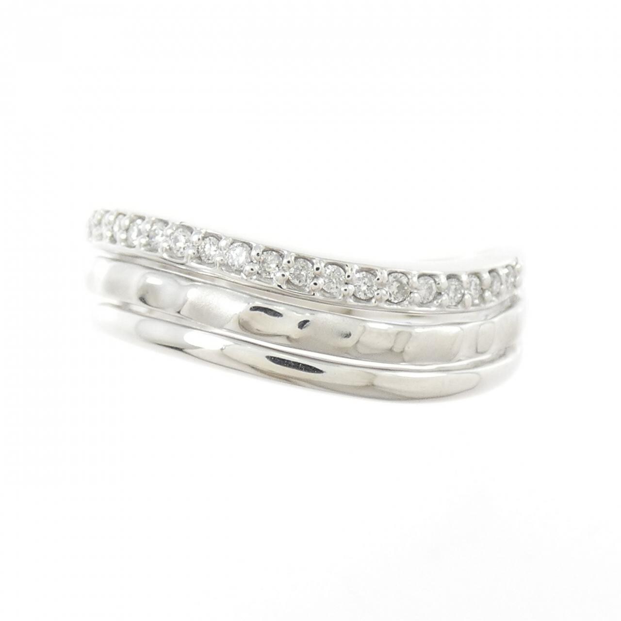 K18WG ダイヤモンド リング 0.10CT