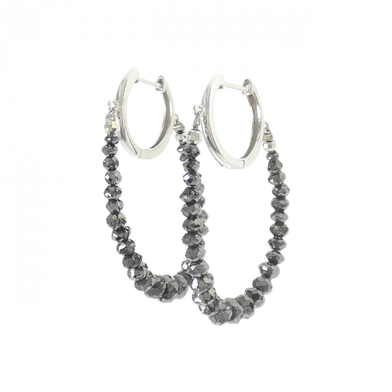 K14WG ダイヤモンド ピアス 3.5CT