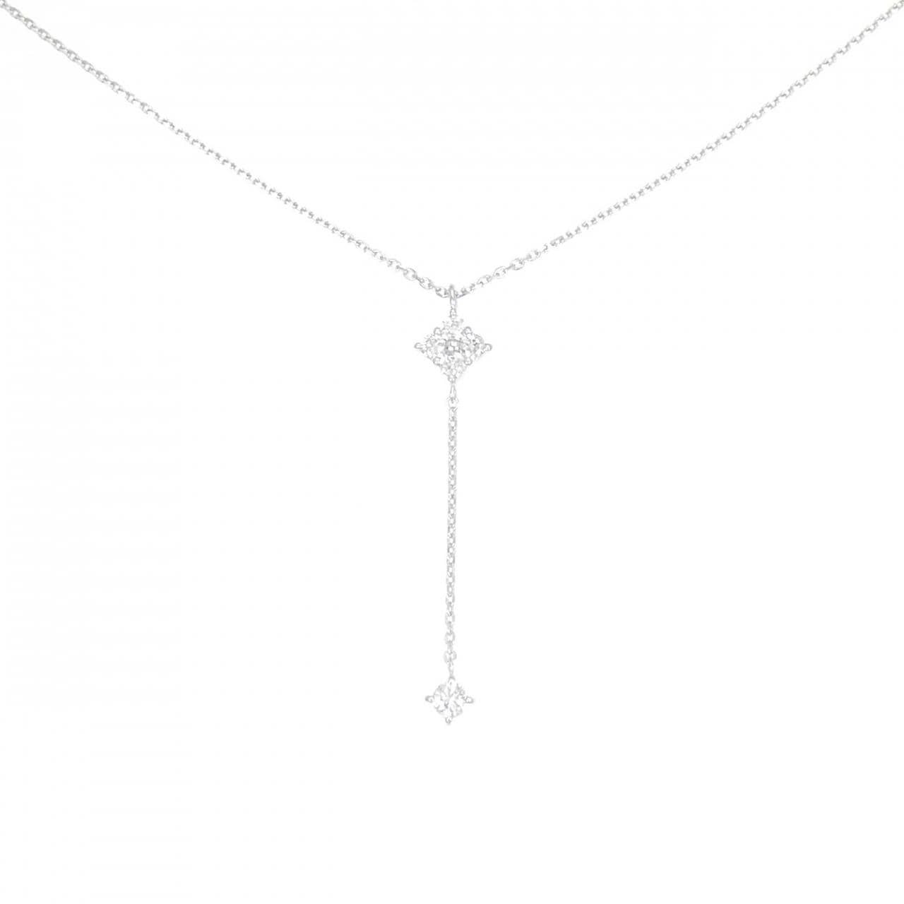 [新品] K18WG鑽石項鍊 0.19CT