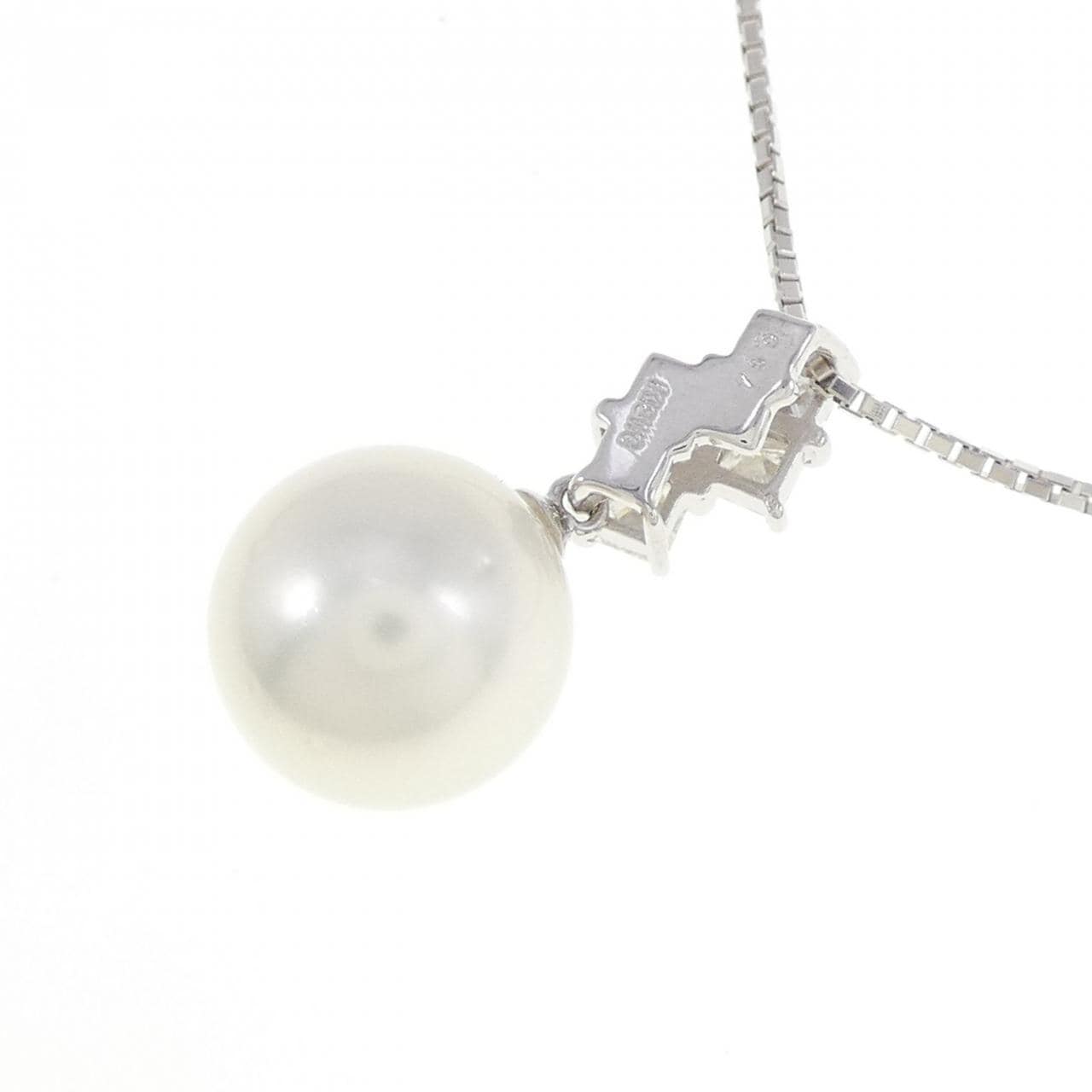 K18WG 白蝶パール ネックレス 11.5mm