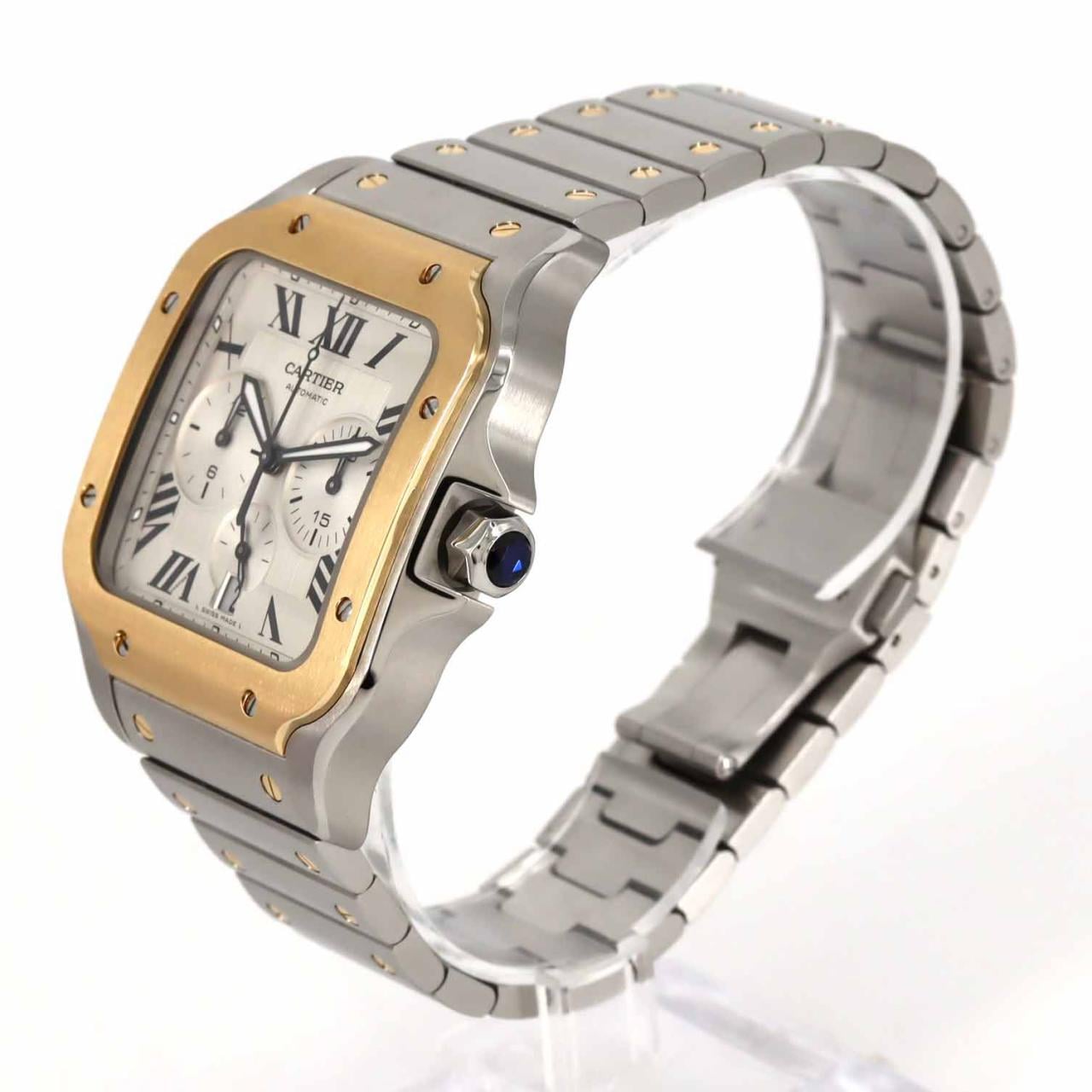 カルティエ サントスドゥカルティエクロノグラフXL コンビ W2SA0008 SSxYG 自動巻