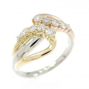 PT900/K18/K18PG ダイヤモンド リング 0.50CT