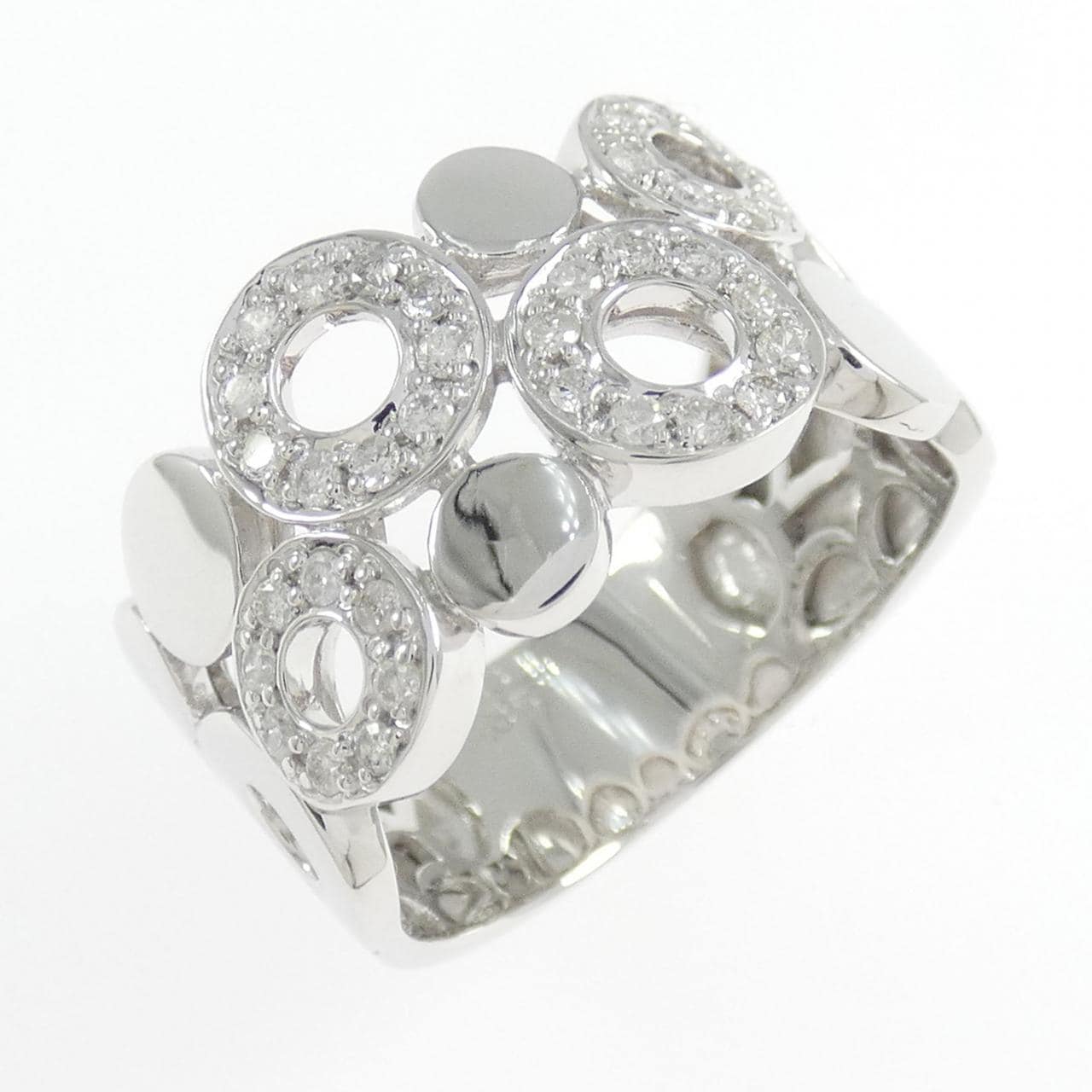 K18WG ダイヤモンド リング 0.35CT