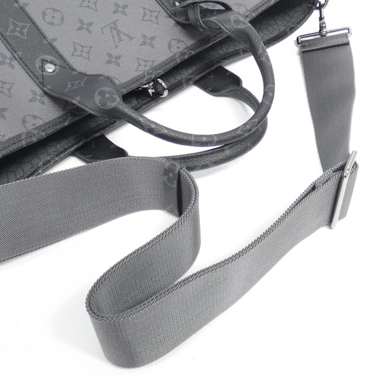 LOUIS VUITTON Monogram Eclipse Reverse (LV X YK) 周末托特包 M46434