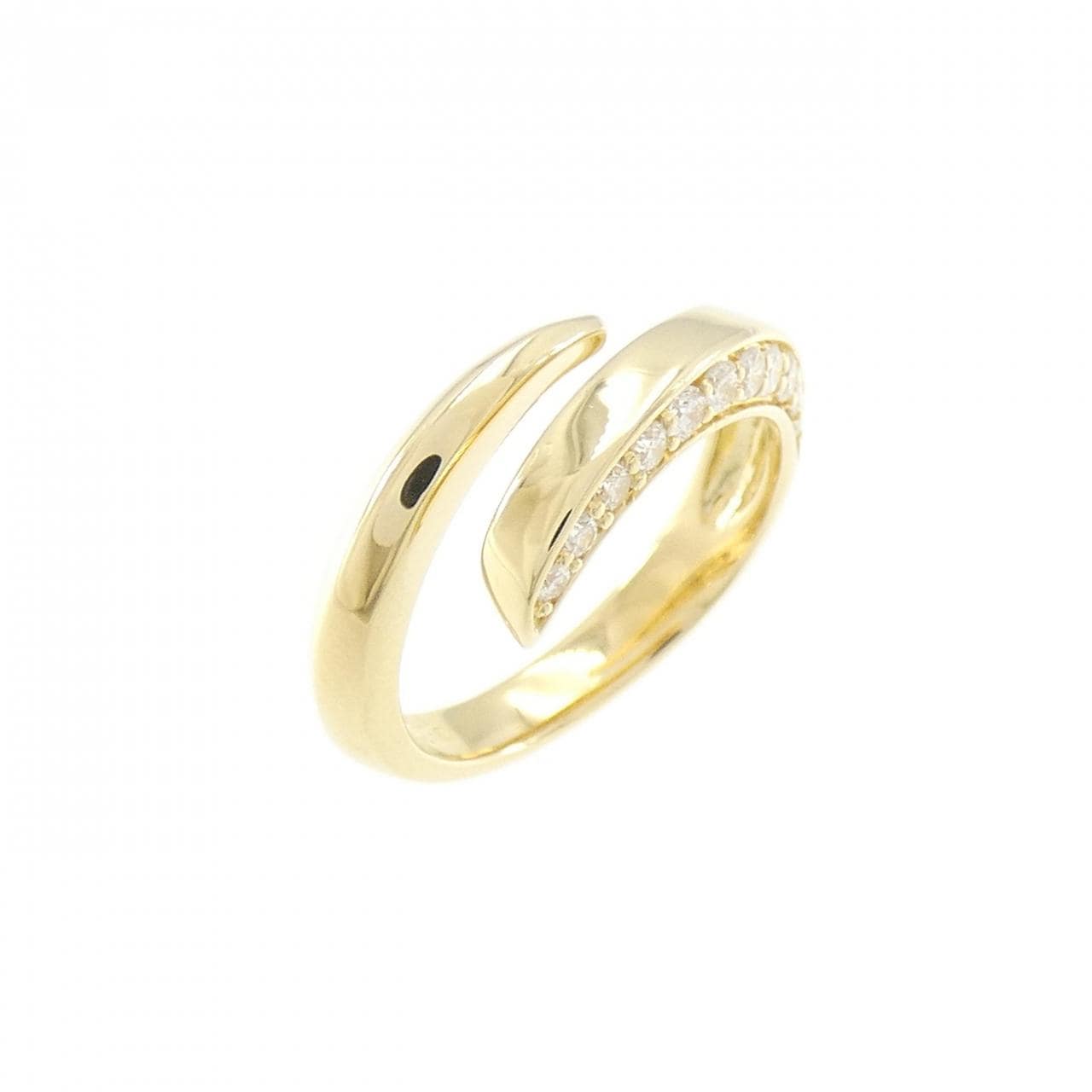 K18YG ダイヤモンド ピンキーリング 0.16CT