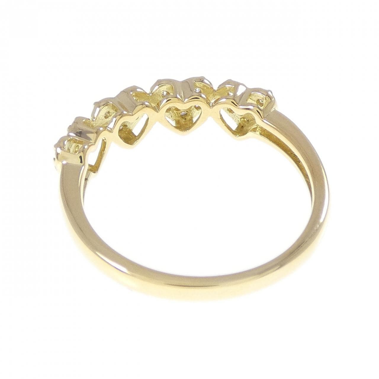 K18YG ハート ダイヤモンド リング 0.20CT