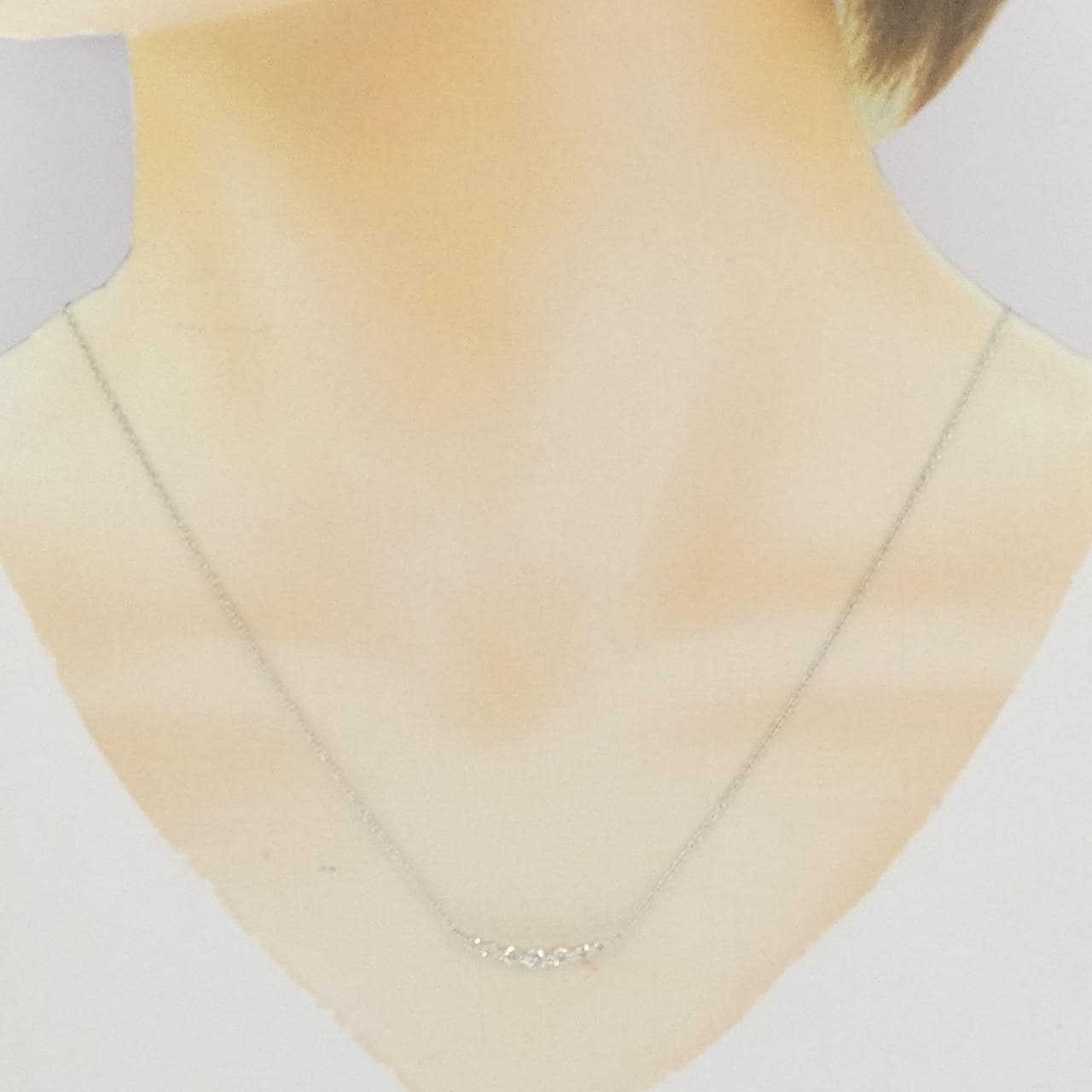 K18WG ダイヤモンド ネックレス 0.36CT