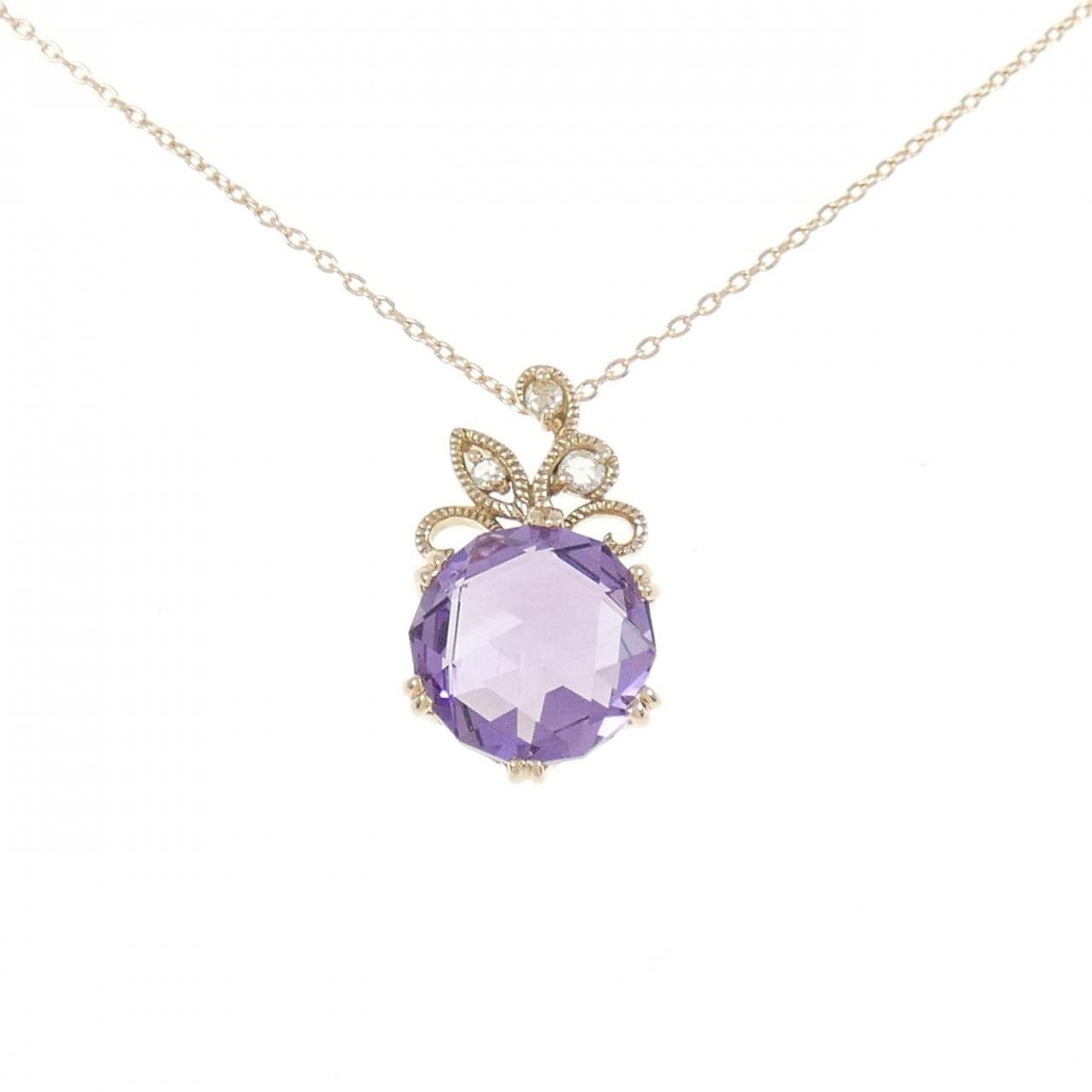 K18PG amethyst necklace