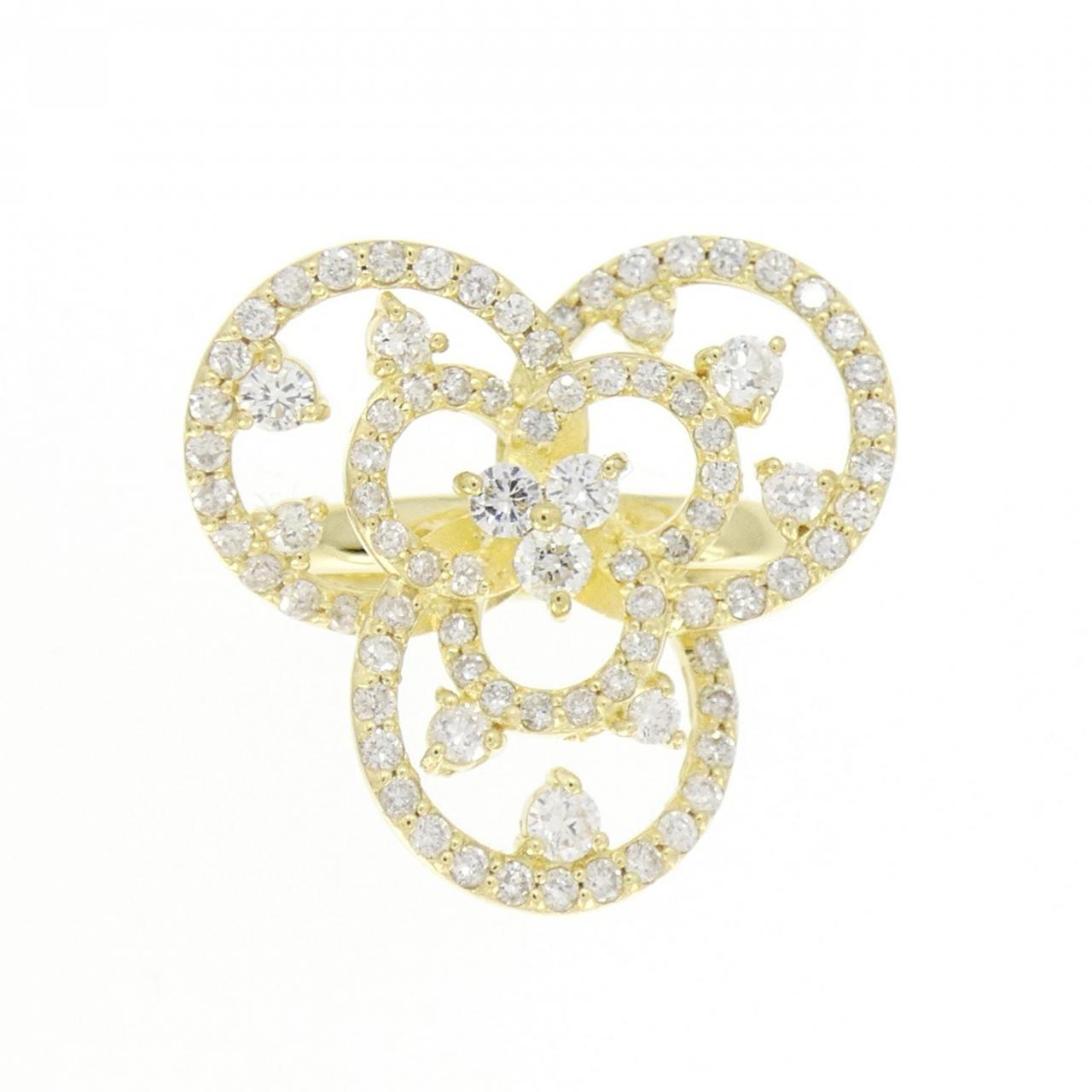 K18YG ダイヤモンド リング 0.75CT