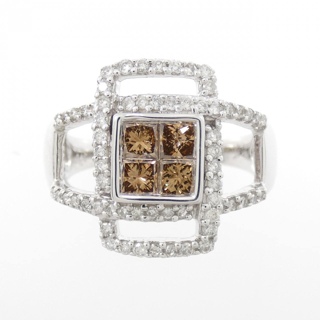 K18WG ダイヤモンド リング 0.75CT