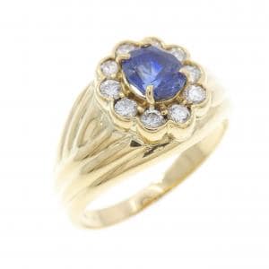 K18YG サファイヤ リング 0.85CT