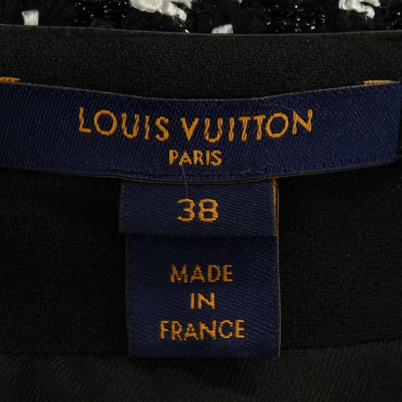 ルイヴィトン LOUIS VUITTON レザーアクセントルレックスツイード FMDB29NJ0 ワンピース