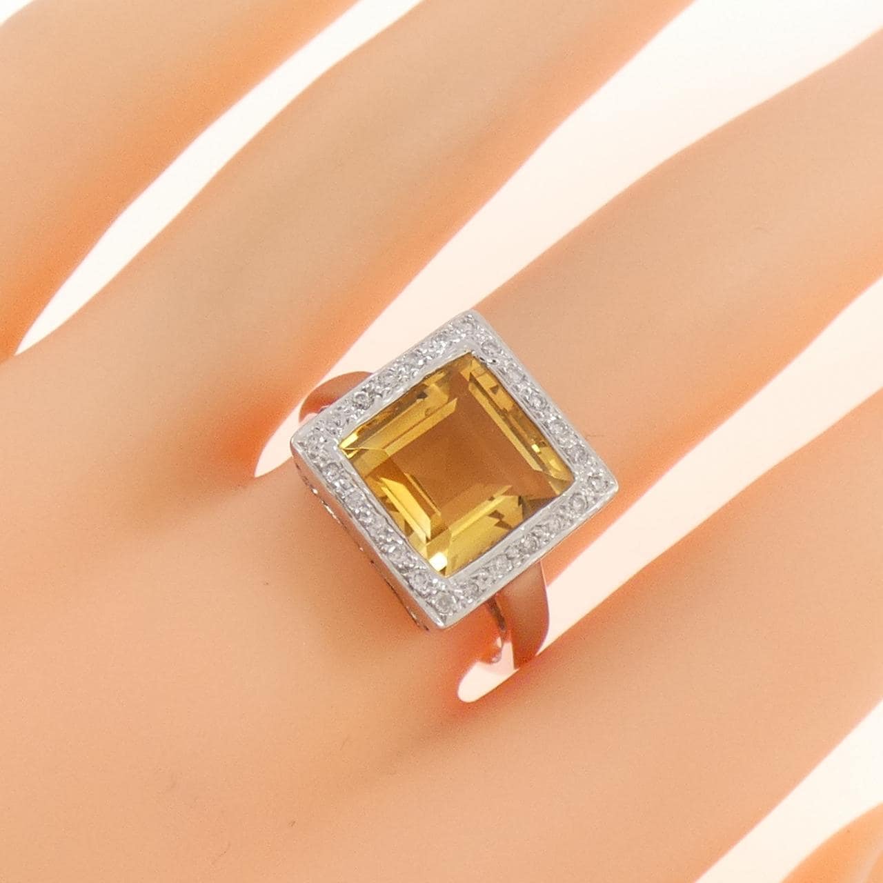 750WG シトリン リング