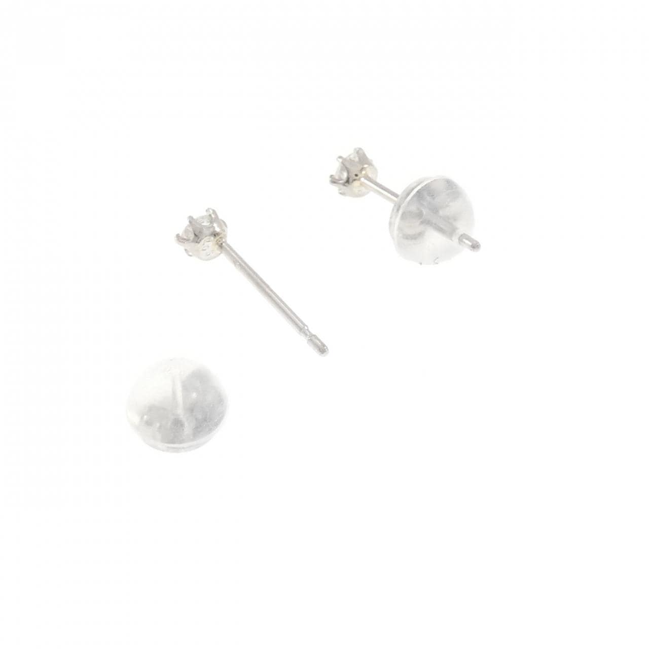 PT900 ソリティア ダイヤモンド ピアス 0.10CT