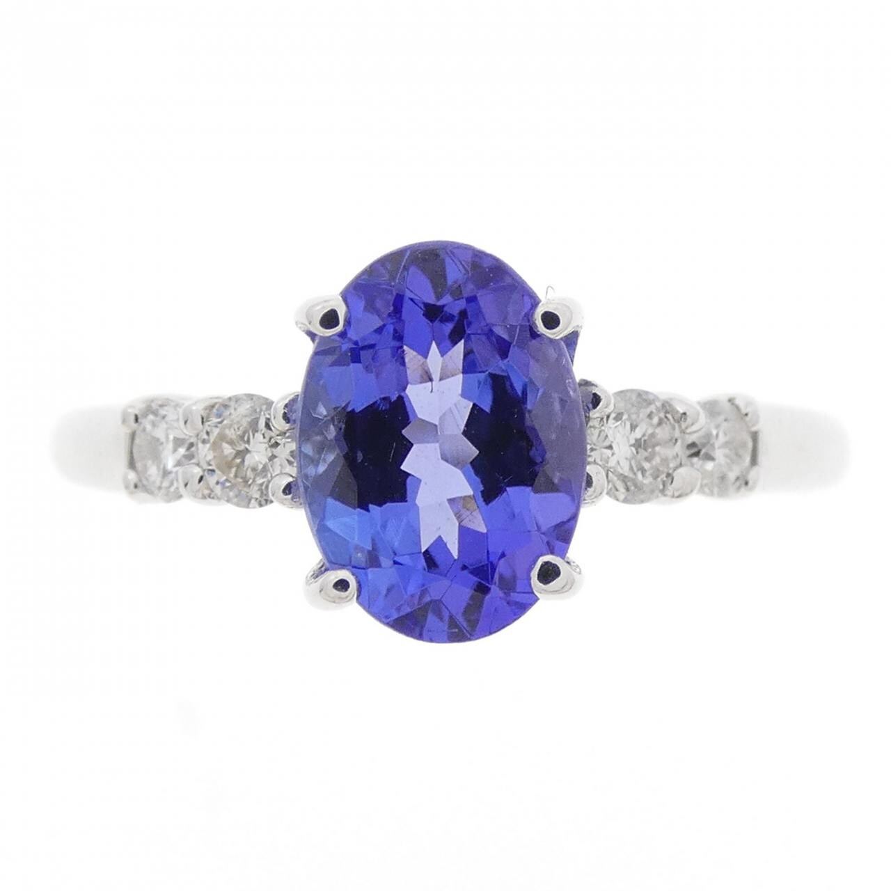 K18WG タンザナイト リング 1.00CT