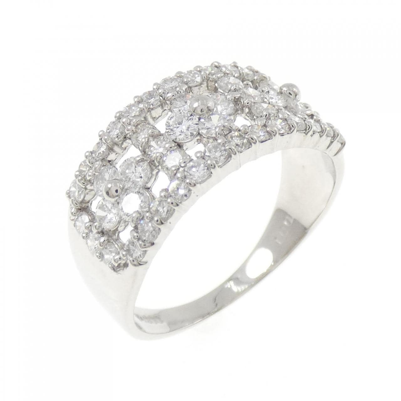 PT900 フラワー ダイヤモンド リング 1.00CT
