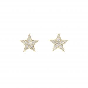 K18YG スター ダイヤモンド ピアス 0.52CT