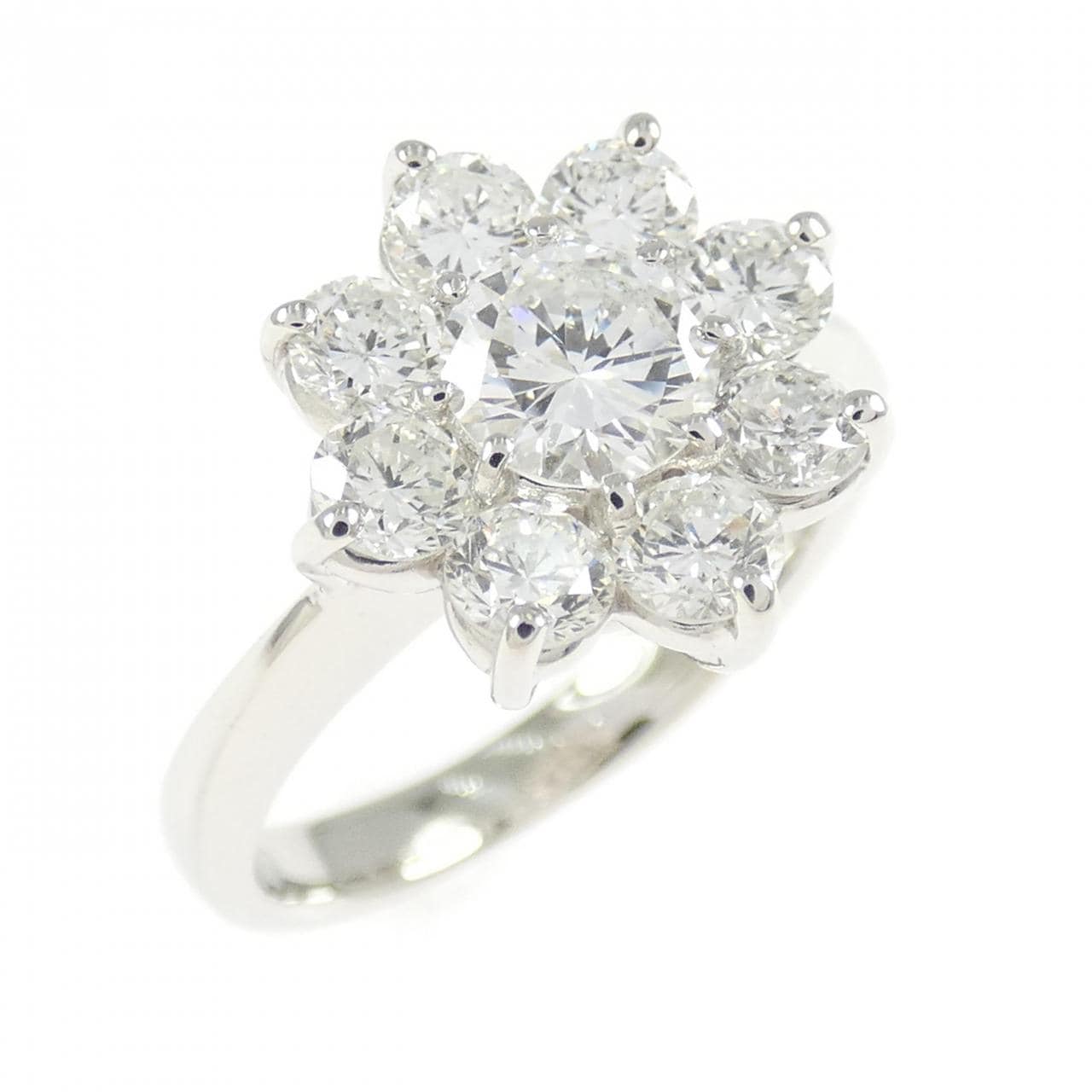 PT900 フラワー ダイヤモンド リング 0.429CT