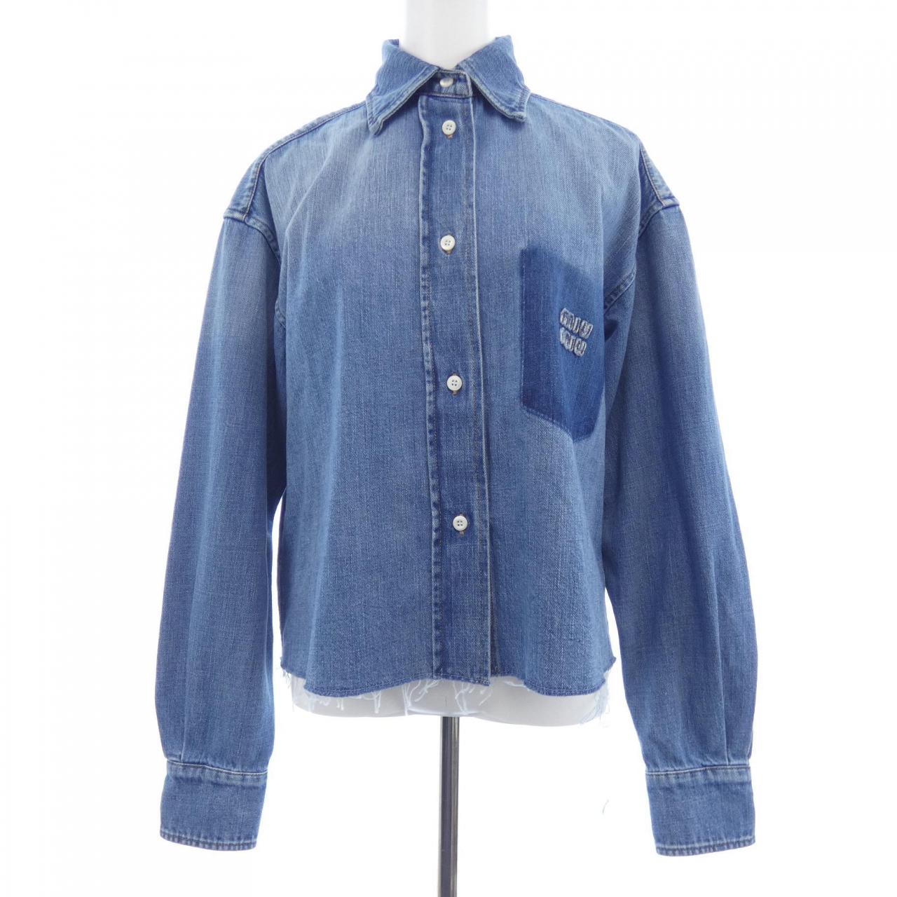 MIU MIU Miu 水洗牛仔 SOOO 17GG 衬衫 GWC132