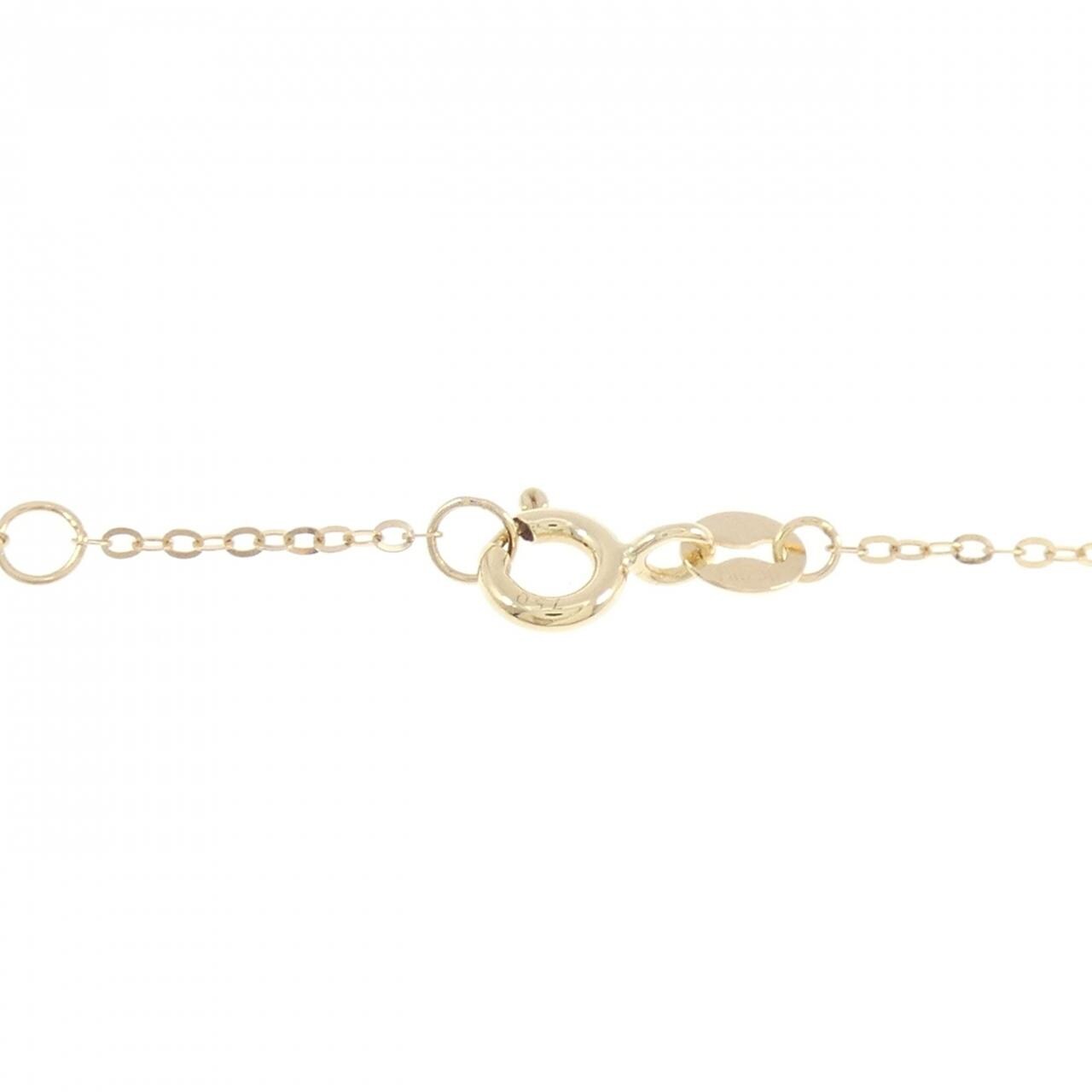 750YG クローバー ダイヤモンド ブレスレット 0.03CT