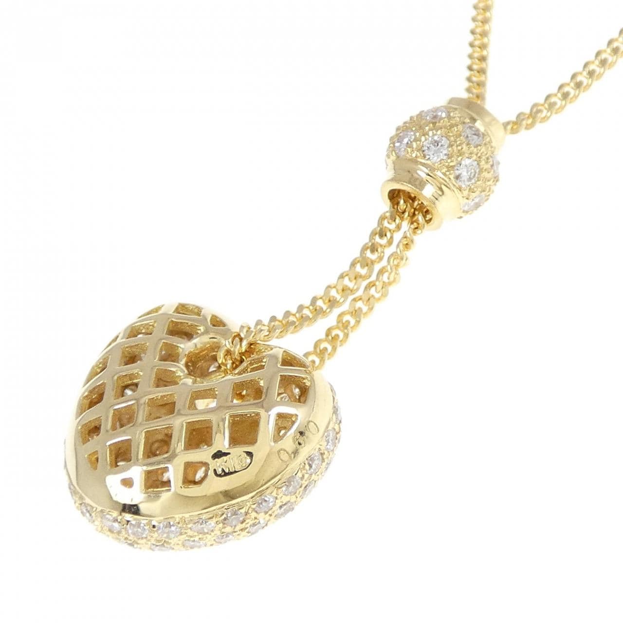 K18YG Heart Diamond Necklace 0.60CT