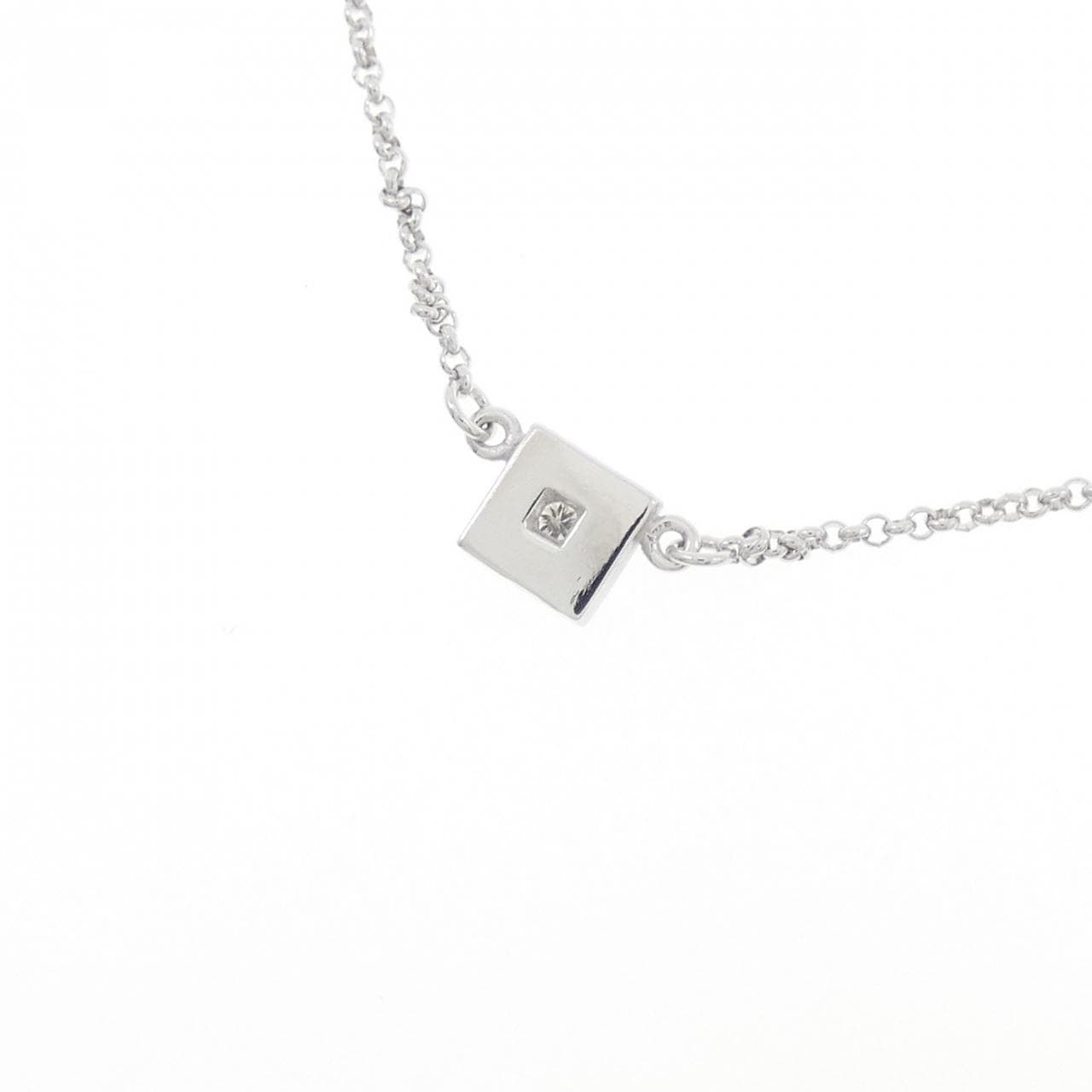 K18WG ダイヤモンド ネックレス 0.07CT