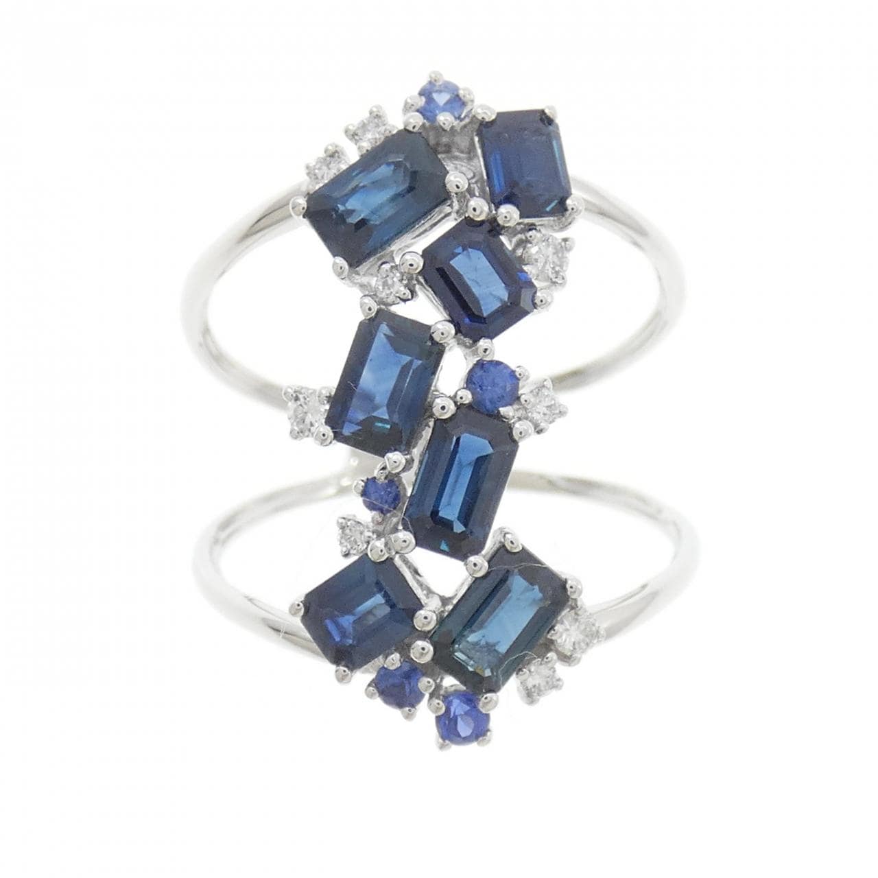 18KWG サファイヤ リング 2.42CT