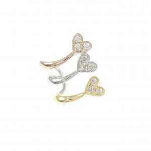 K18YG/PT950/K18PG/PT900 ダイヤモンド ピアス 0.25CT 片耳