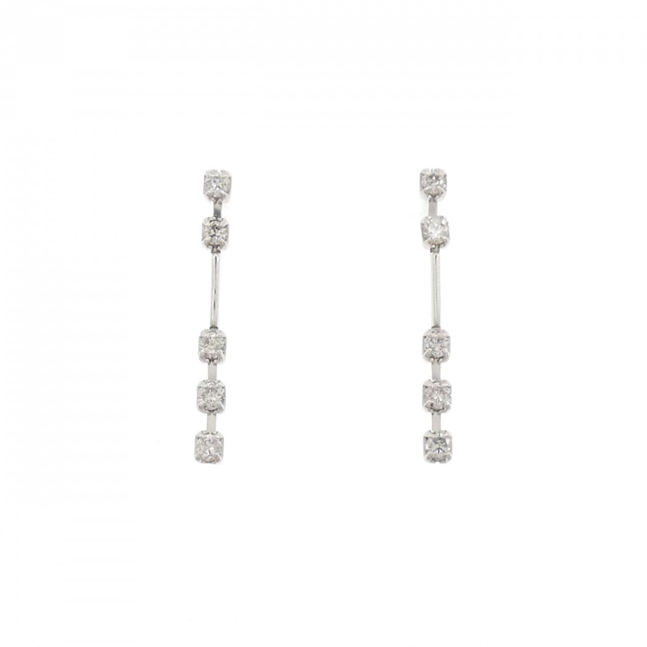 K18WG ダイヤモンド ピアス 0.20CT