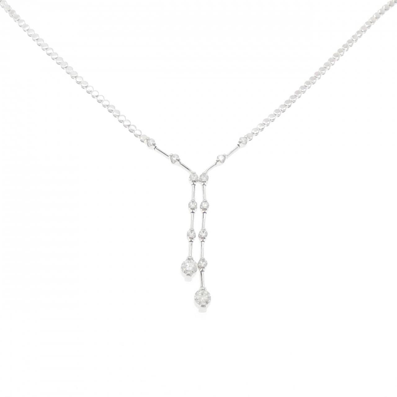K18WG ダイヤモンド ネックレス 1.173CT
