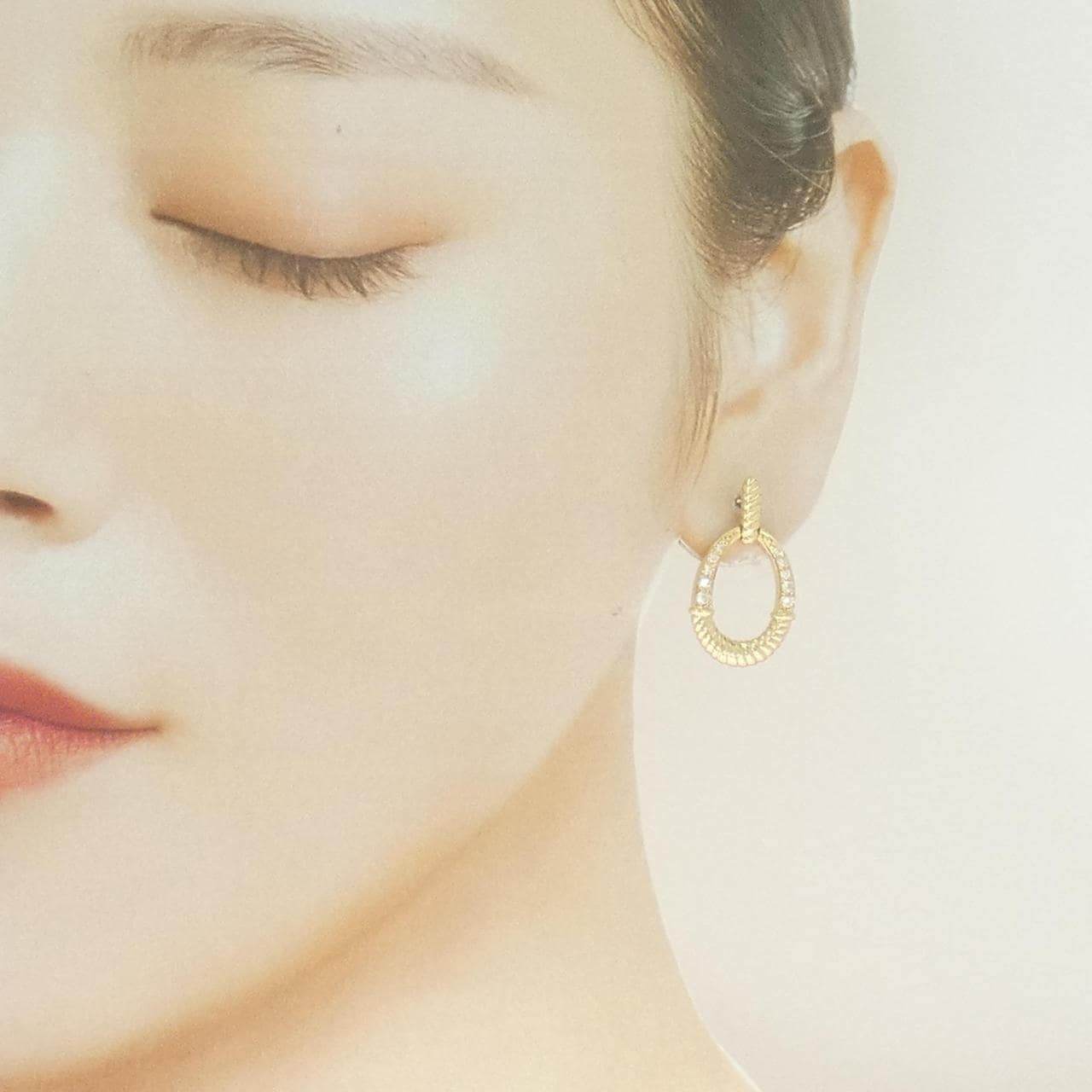 K18YG ダイヤモンド ピアス 0.22CT