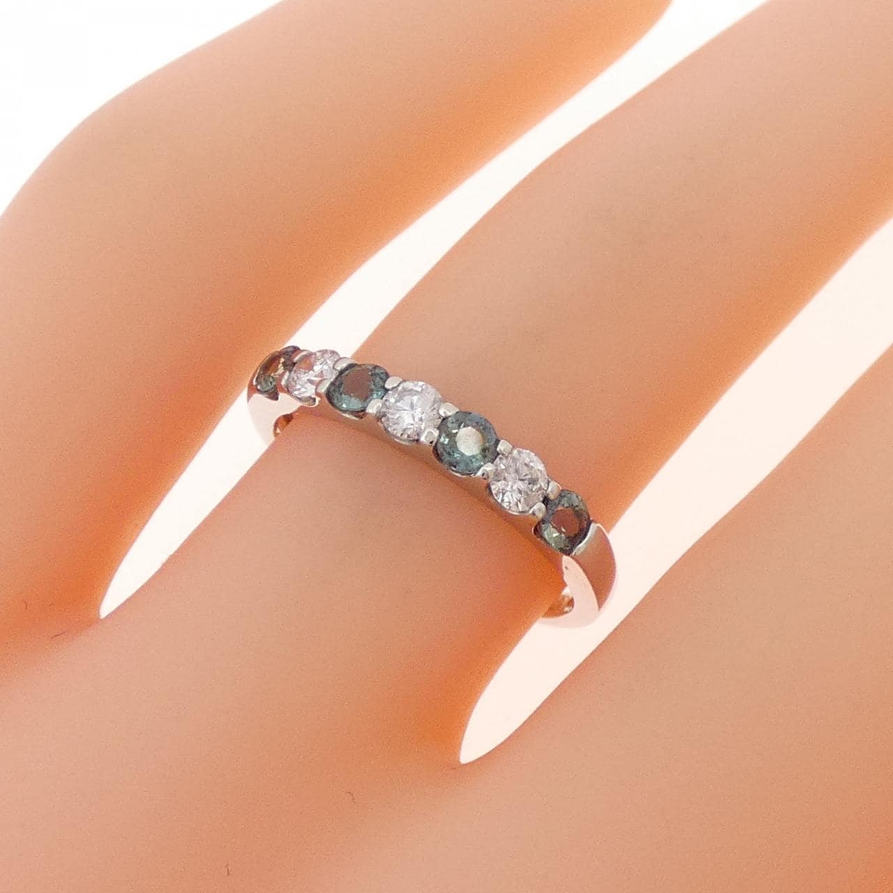 PT950 アレキサンドライト リング 0.34CT