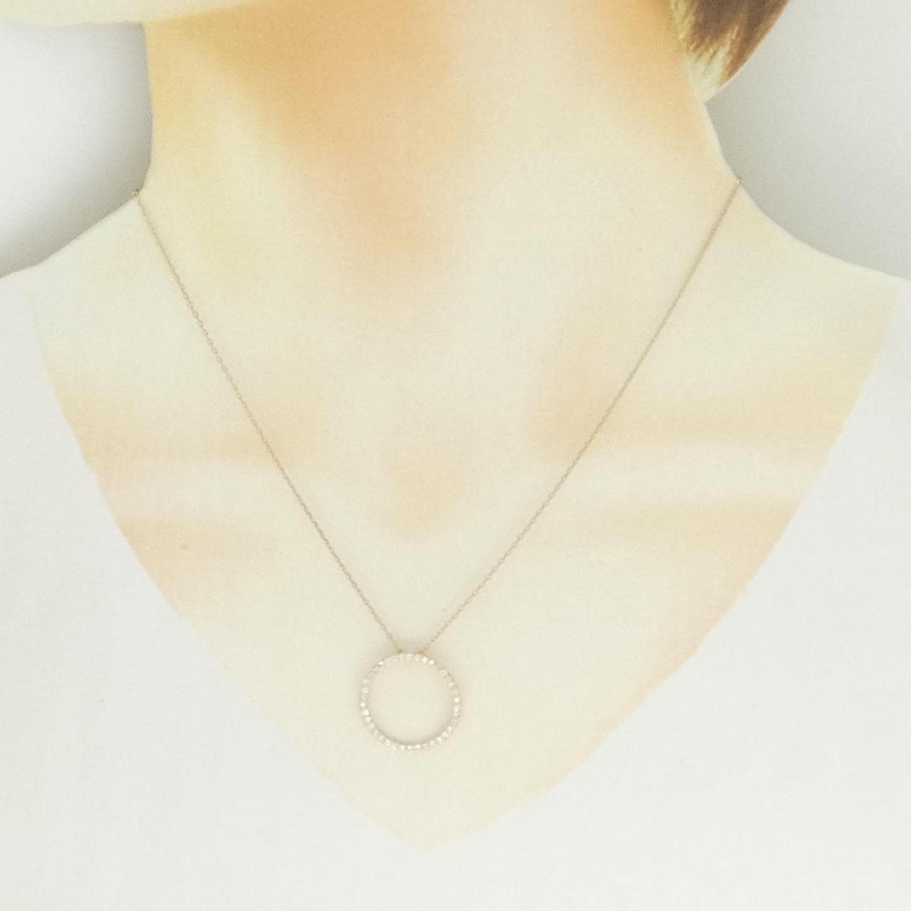 K18PG ダイヤモンド ネックレス 0.35CT