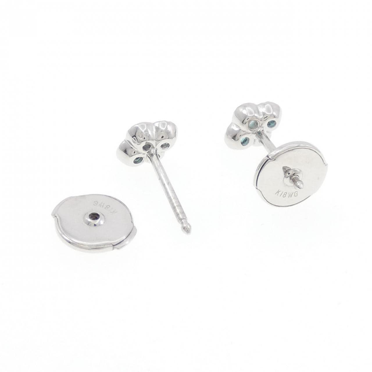 K18WG パライバトルマリン ピアス 0.18CT