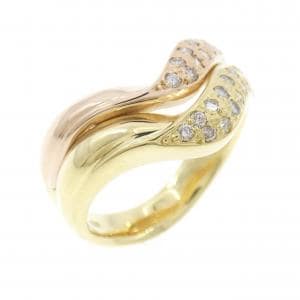 K18YG/K18PG ダイヤモンド リング 0.30CT