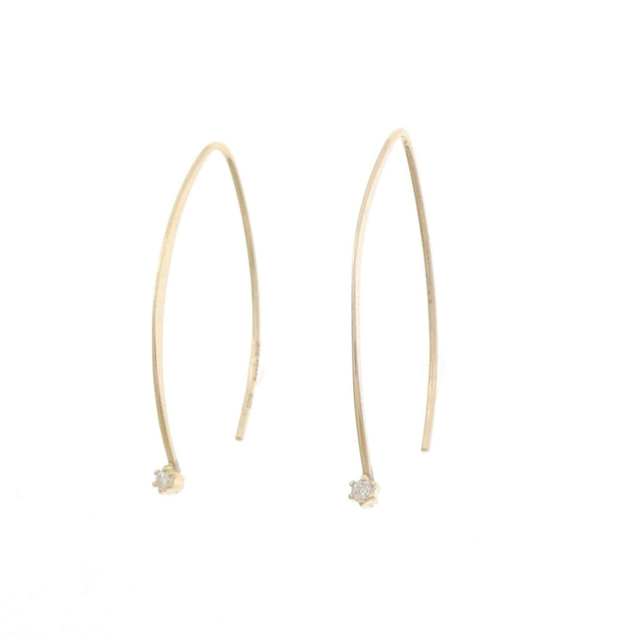 アガット ダイヤモンド ピアス 0.02CT