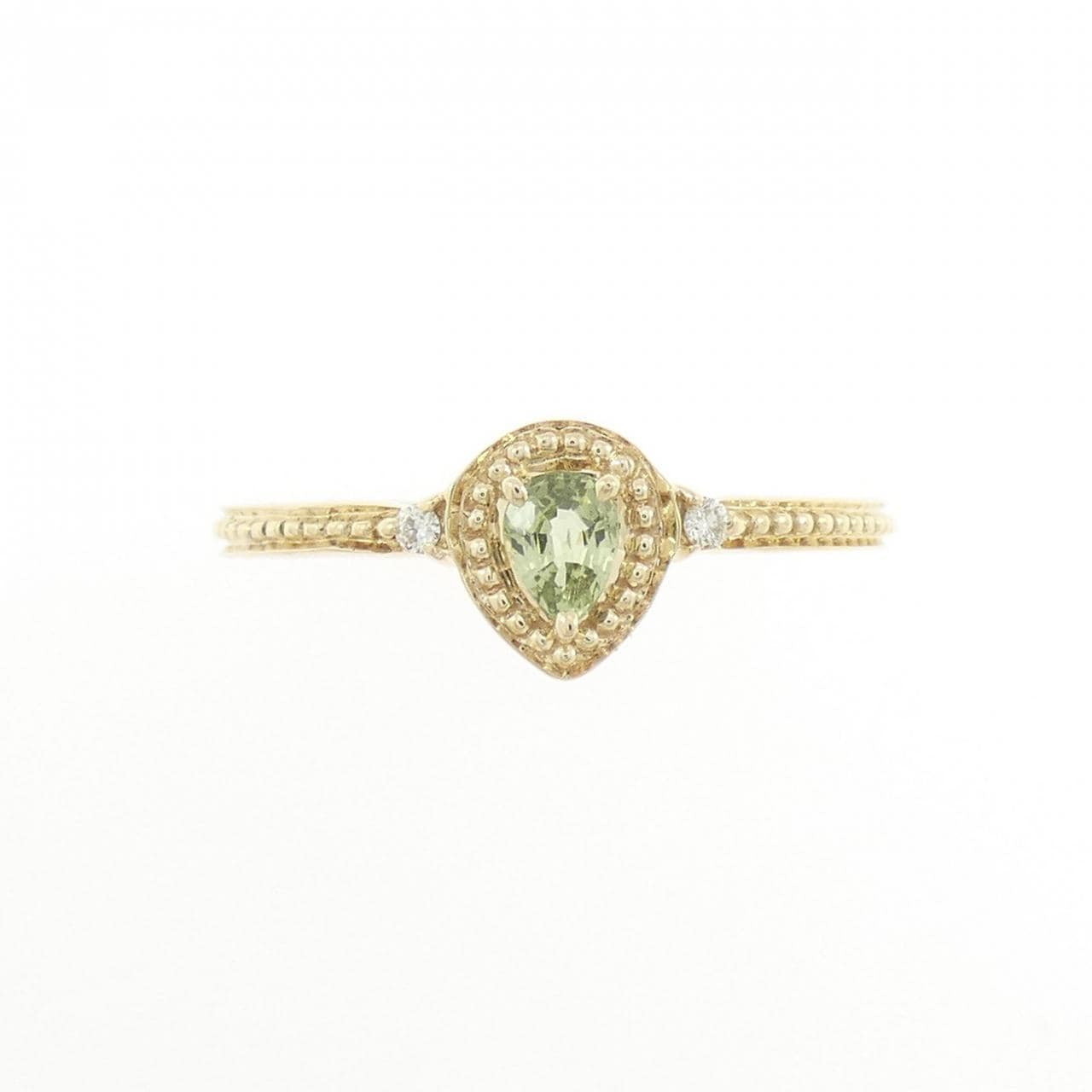 K10YG サファイヤ リング 0.19CT