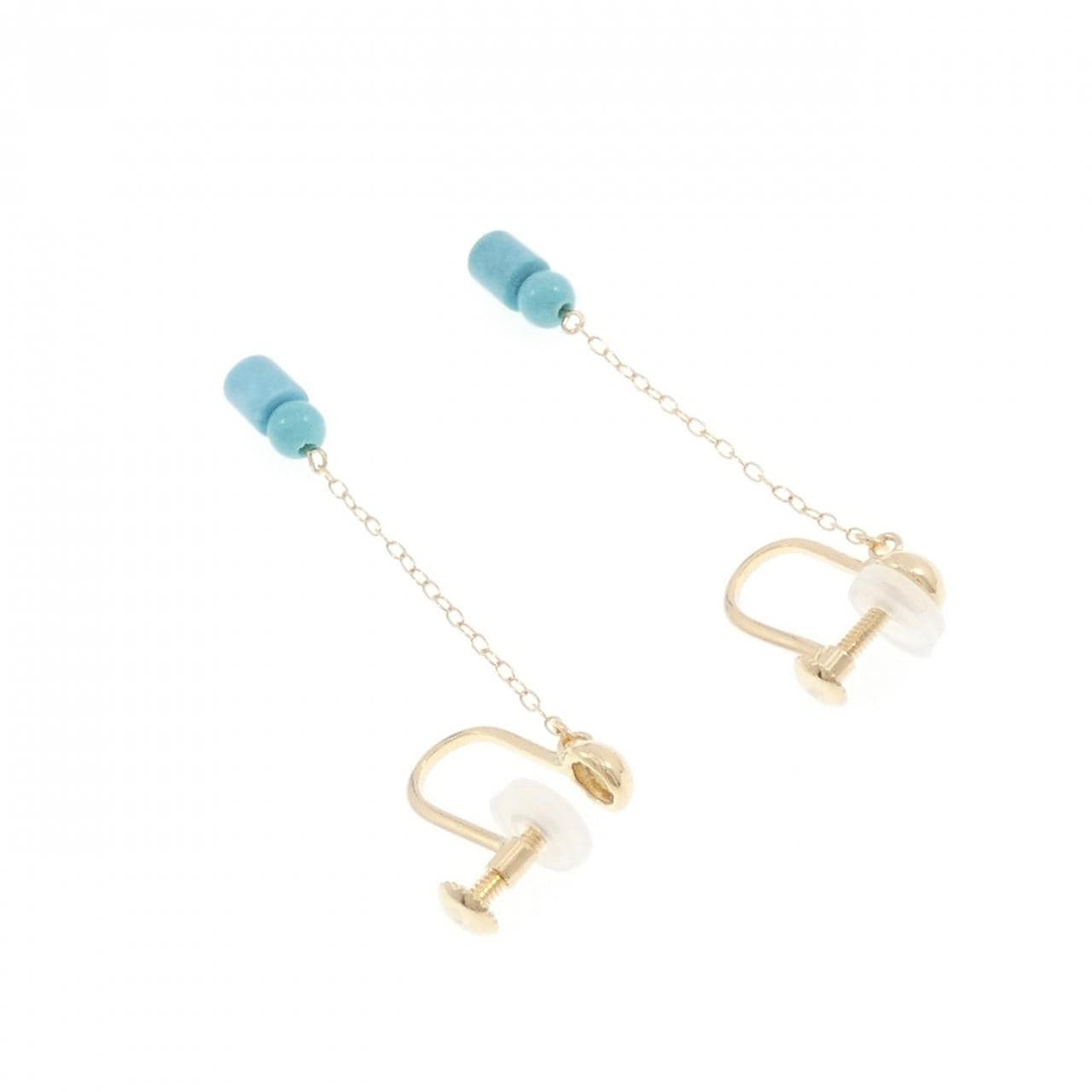 K18YG ターコイズ イヤリング