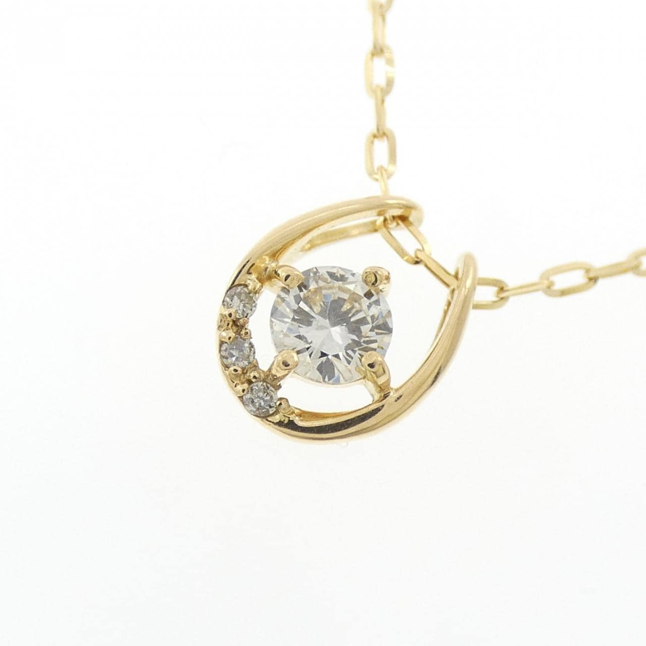 K18YG ダイヤモンド ネックレス 0.20CT