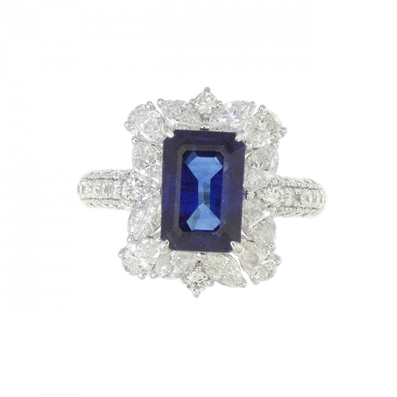 K18WG Sapphire Ring 1.92CT Madagascar