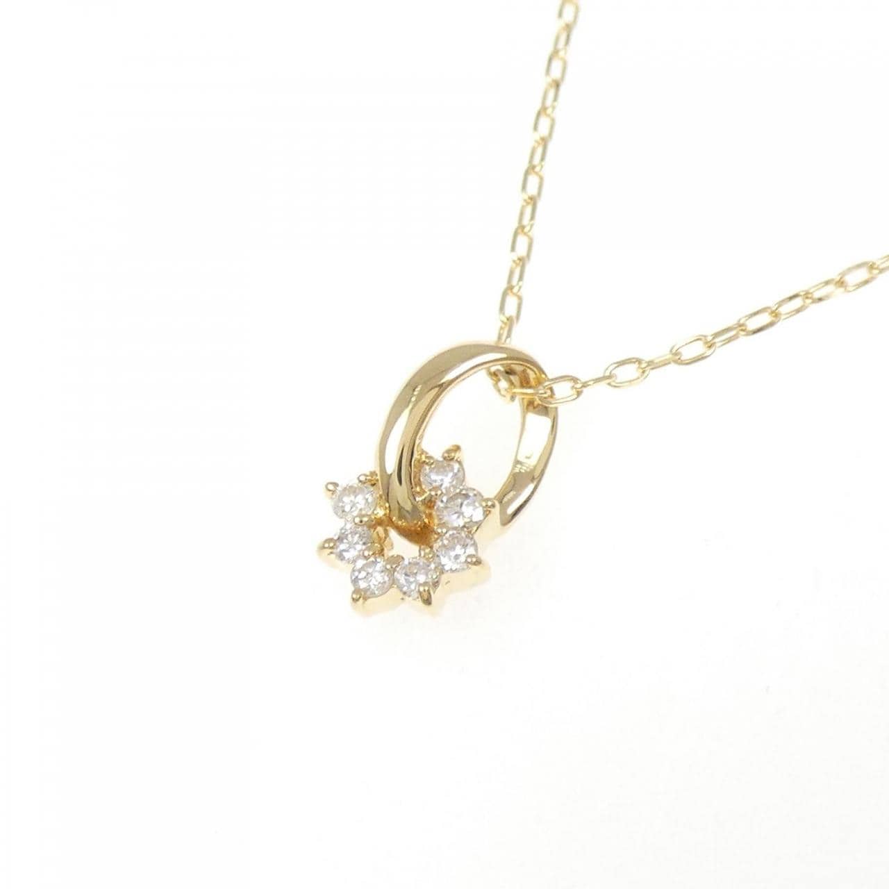 K18YG ダイヤモンド ネックレス 0.10CT