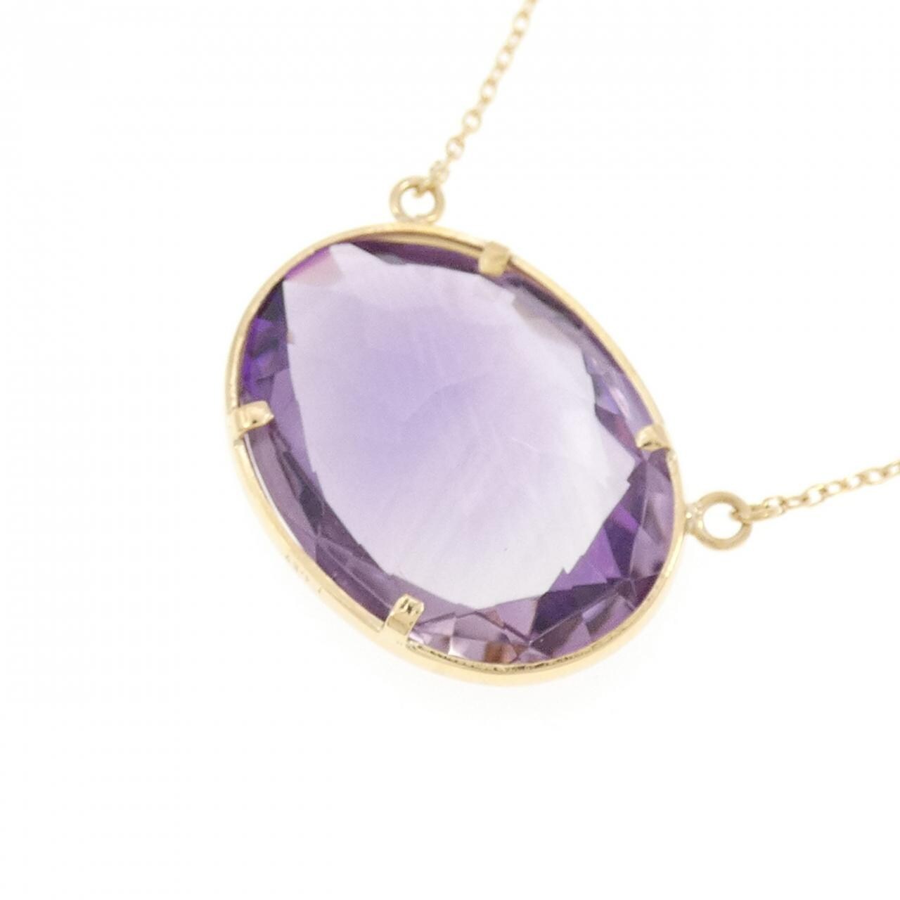 K18YG アメジスト ネックレス 14.27CT