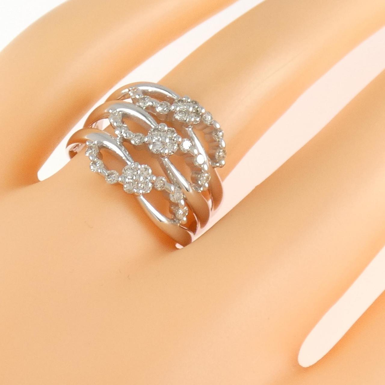 K18WG ダイヤモンド リング 0.50CT