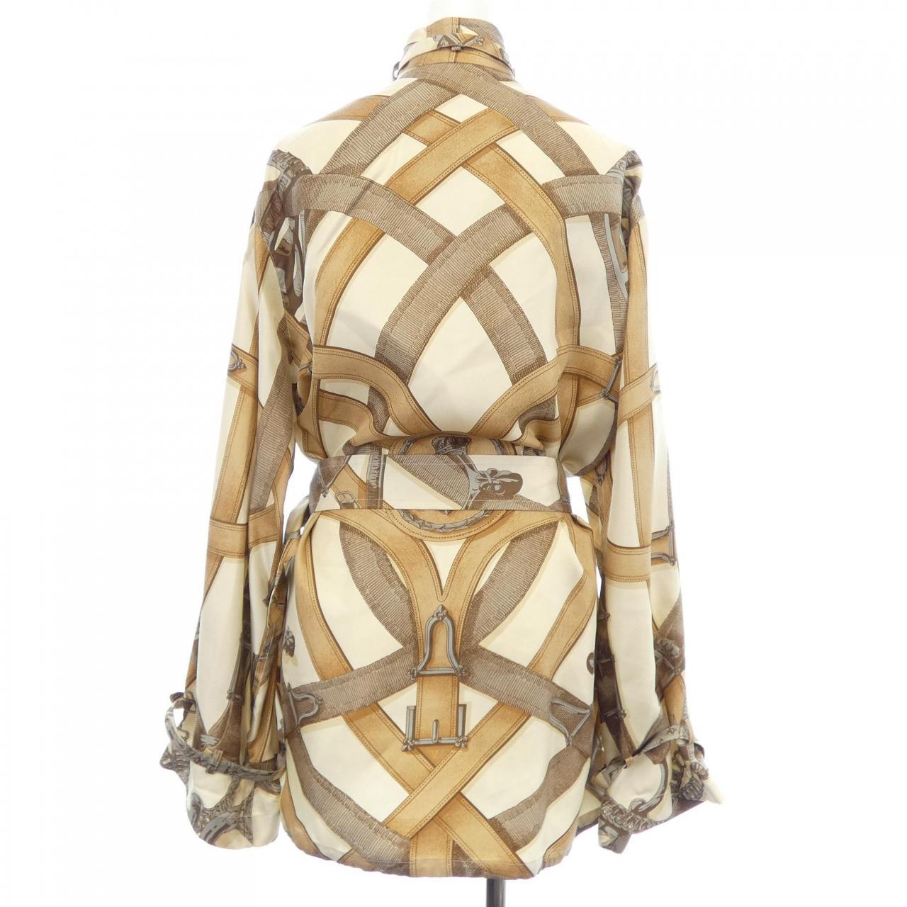 エルメス HERMES CAVALVADOUR co400 ツイルレーヌ コート