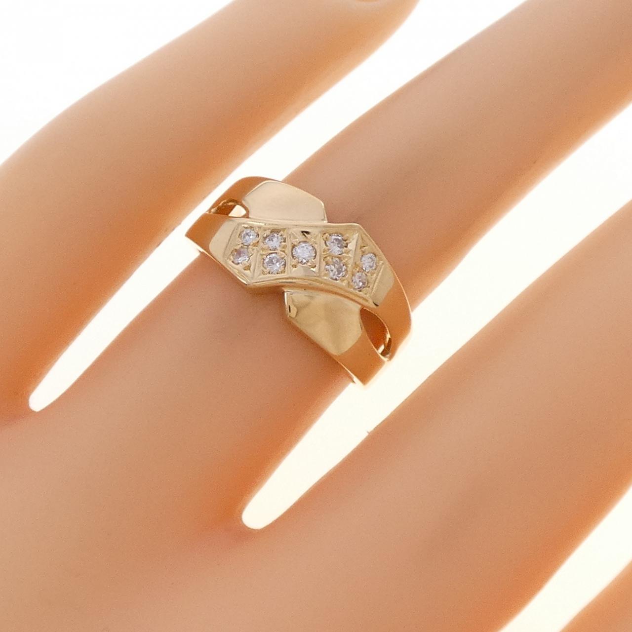 K18YG ダイヤモンド リング 0.12CT