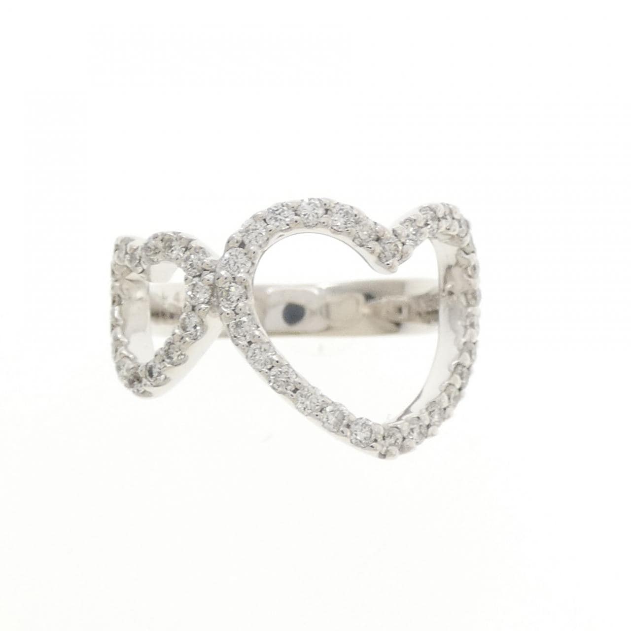 K18WG ハート ダイヤモンド リング 0.44CT